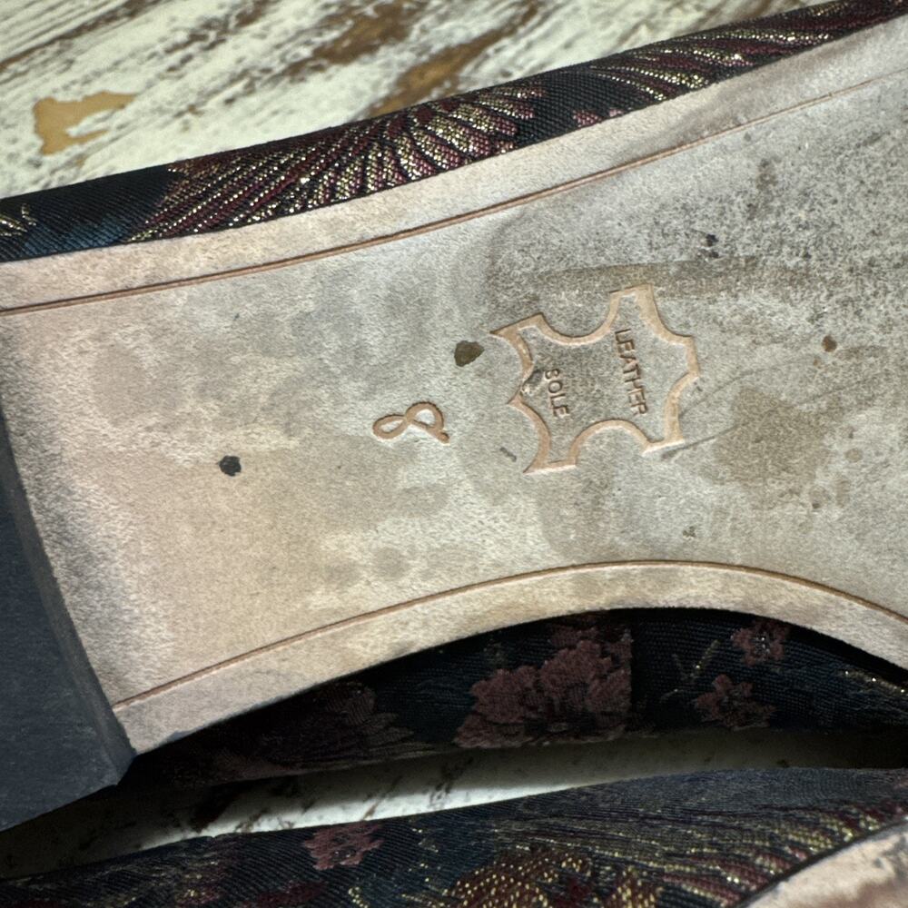 SAM EDELMAN RAISA FLORAL STUDDED FLATS WOMENS Size 8 - Picture 14 of 15
